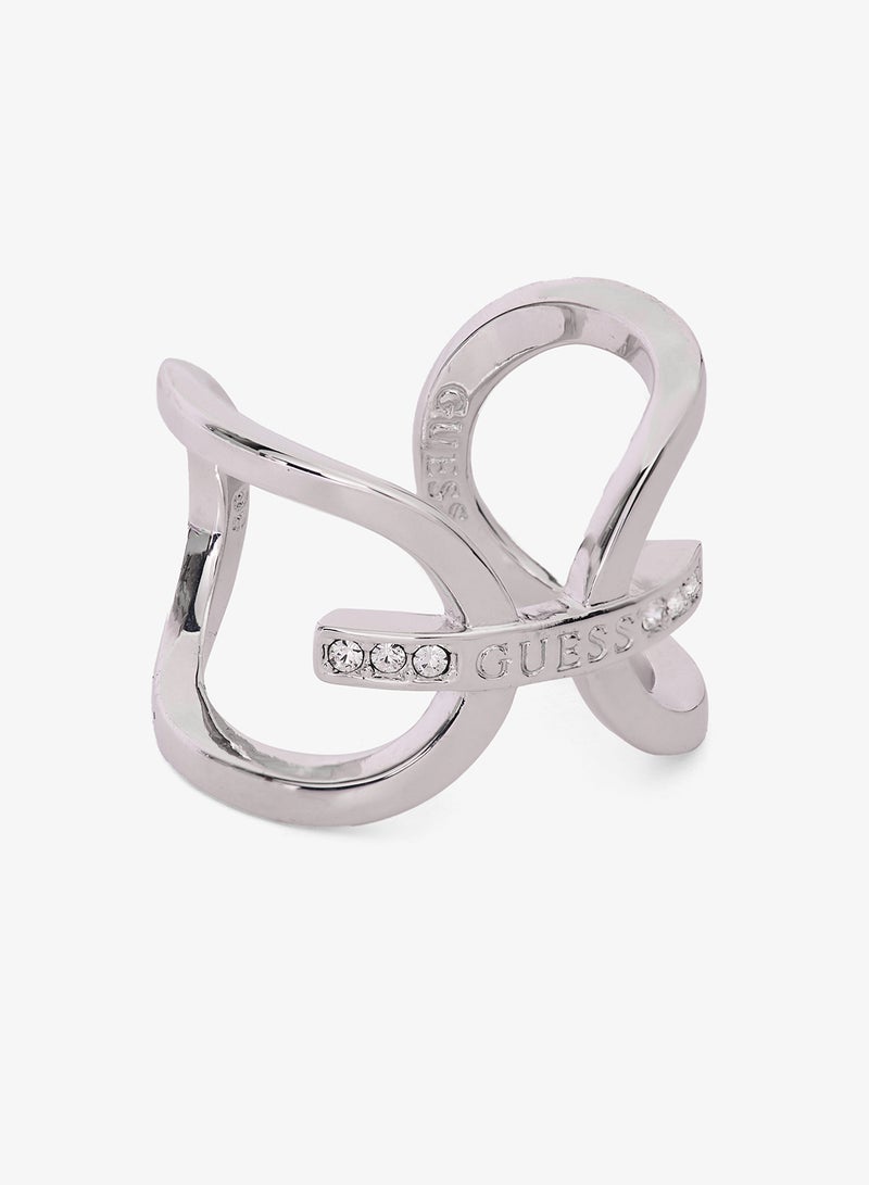 GUESS Circle & Bar Bow Ring - Image 1