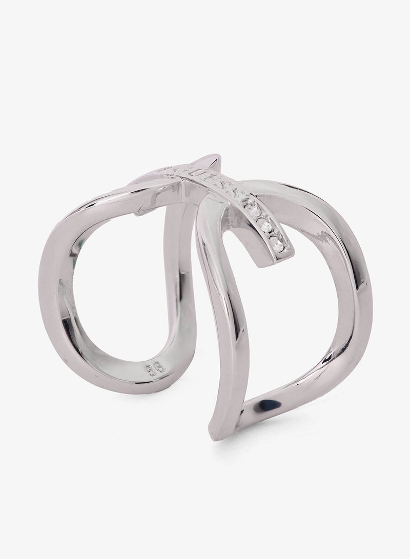 GUESS Circle & Bar Bow Ring - Image 2