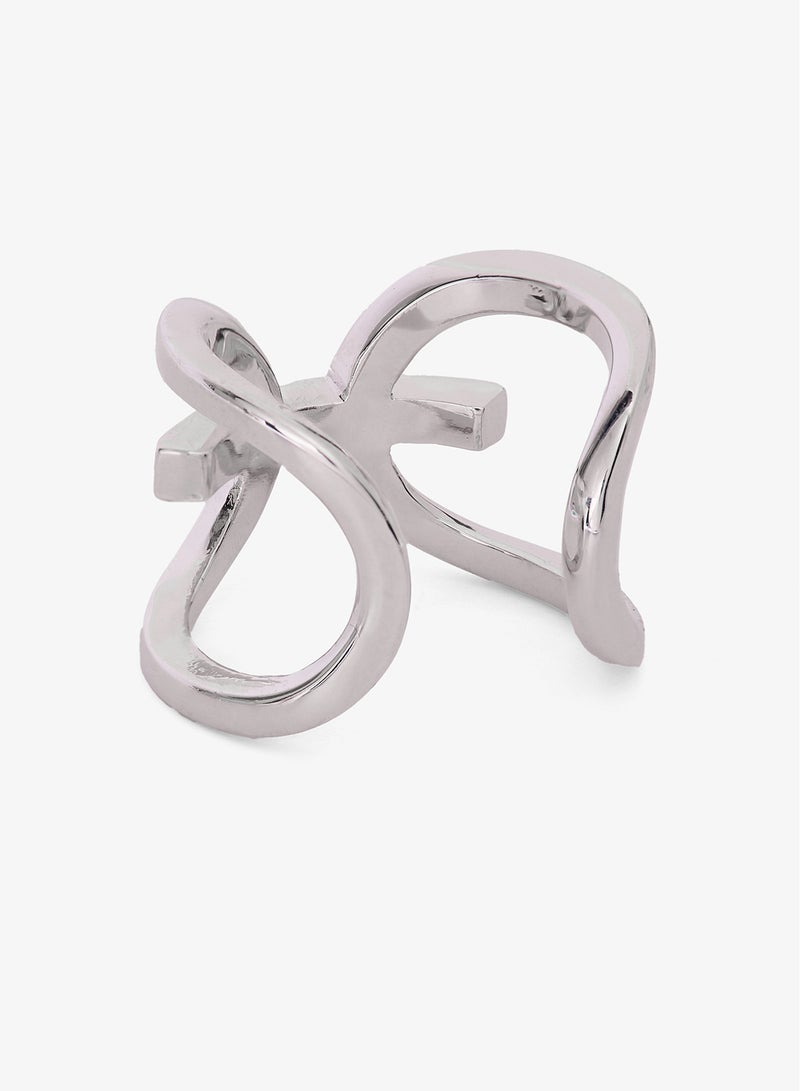 GUESS Circle & Bar Bow Ring - Image 3