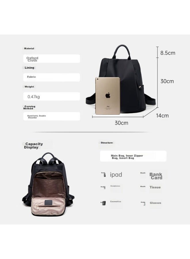 ZOOLER Zhu'er Women's Handbag, Fashionable Ladies Backpack, Lightweight Oxford Cloth Backpack, Women's Travel Bag, Women's Schoolbag, Mother's Day Gift - Image 5