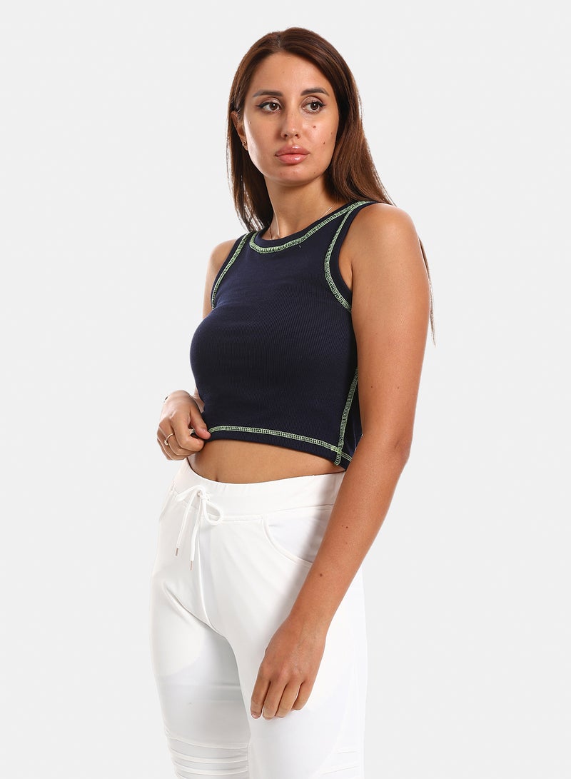 belle Sleevles With White Details Tank Top - Image 4