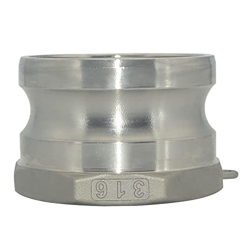 VARMHUS Female Pipe Threads x 3 Type A Trash Pump Adapter Male CamlockType A Cam and Groove Hose FittingStainless Steel 316 - Image 3