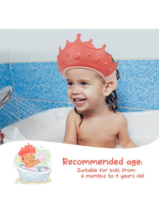 EWINEVER 2PCS Baby Shower Cap for Kids, Adjustable Baby Hair Washing Shield Toddler Visor Hat for Eyes and Ears Protection Shampoo Cap for 0-9 Years Old Children - Image 2