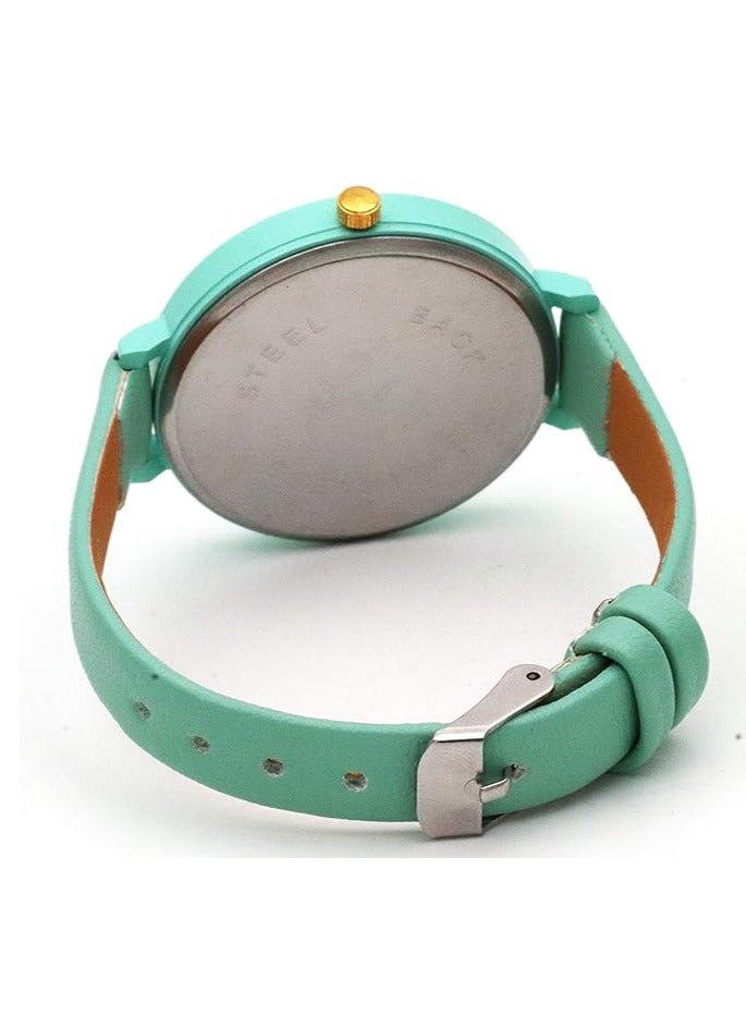 جنيفا ساعة يد نسائية كوارتز فاخرة من الجلد الصناعي مقاومة للماء - Image 3