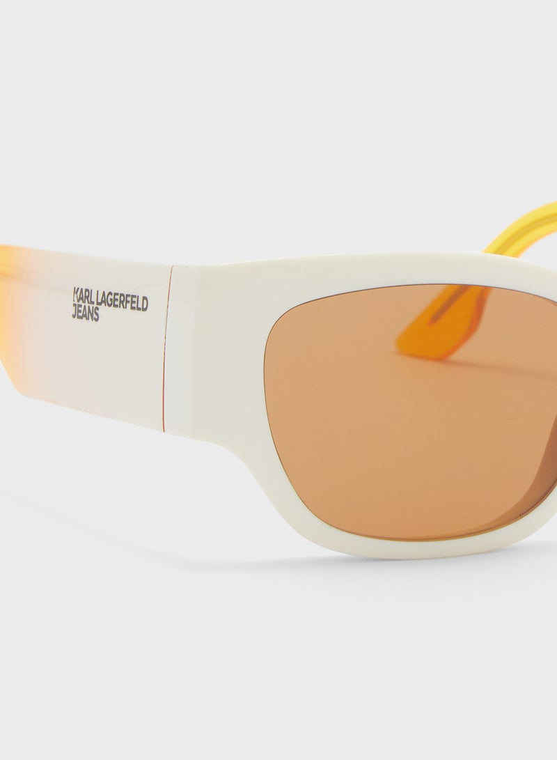 كارل لاغرفيلد نظارة شمسية بإطار وايفارير - Image 4