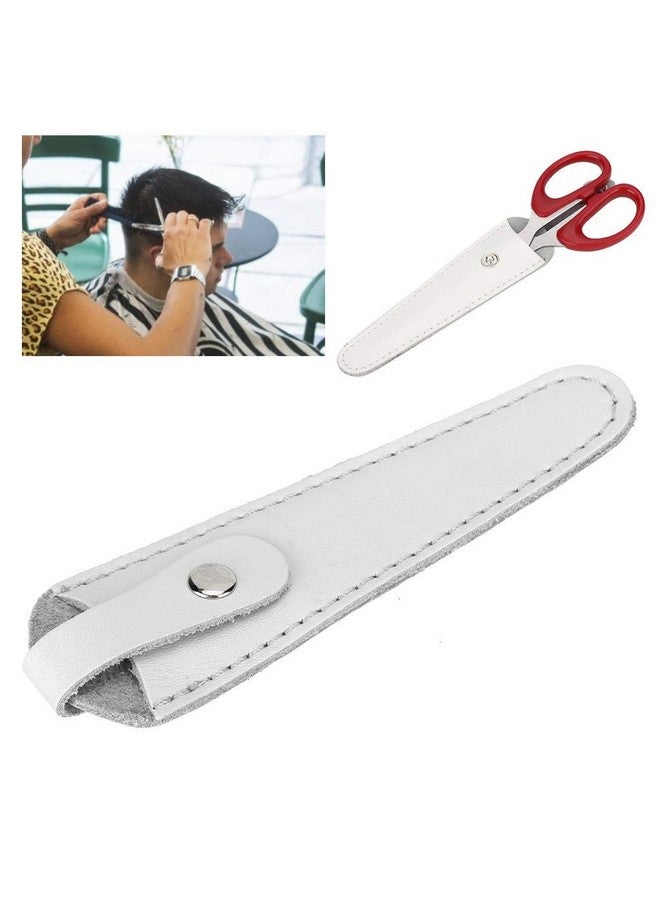 Rotekt1740 Salon Hair Scissor Bag, Scissors Safety Sheath Bag, Professional PU Leather Scissors Bag Portable Scissors Storage Holder, Holster Organizer Hairdressers Tools(White) - Image 5