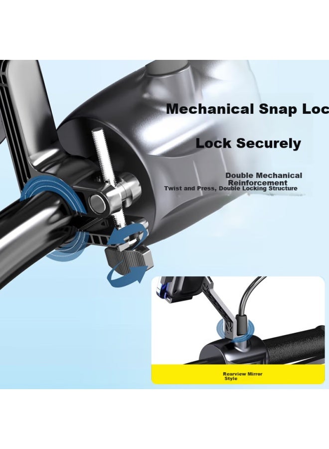 Bzbc Electric Bike Phone Holder Motorcycle Takeaway Rider Express Phone Mount Pedal Electric Vehicle Navigation Bracket Riding Gear Universal - Image 3