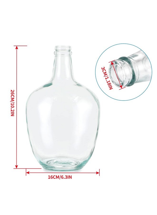 MDLUU Glass Jug Vase 10" Tall, Clear Flower Vase, Decorative Bottle Vase For Dining Room, Bedroom, Bathroom, Mantel - Image 3