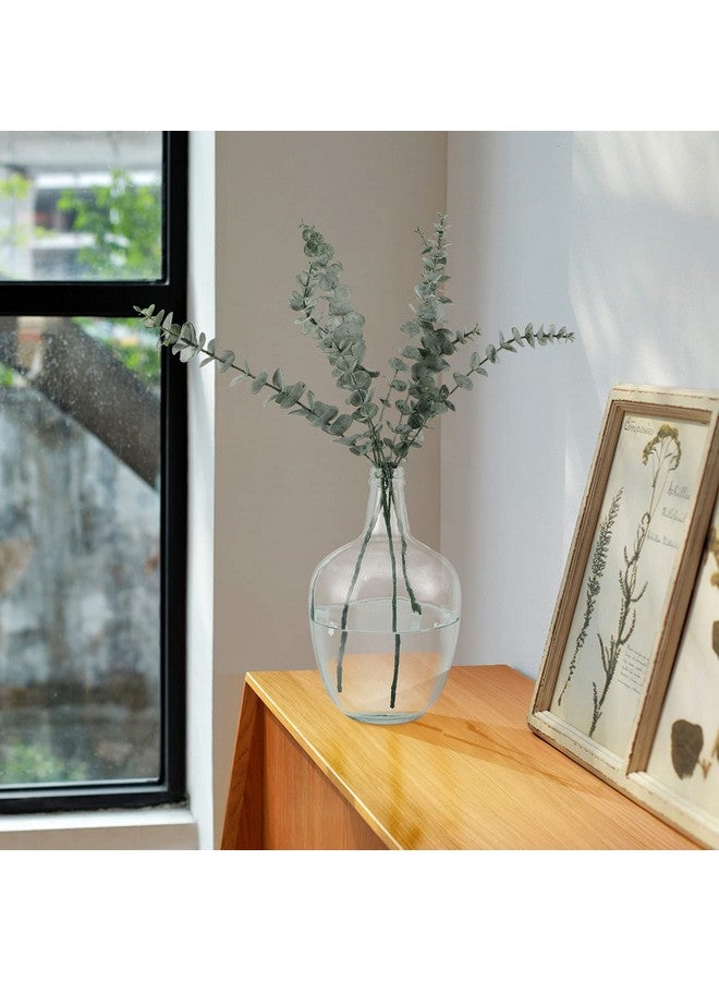 MDLUU Glass Jug Vase 10" Tall, Clear Flower Vase, Decorative Bottle Vase For Dining Room, Bedroom, Bathroom, Mantel - Image 5