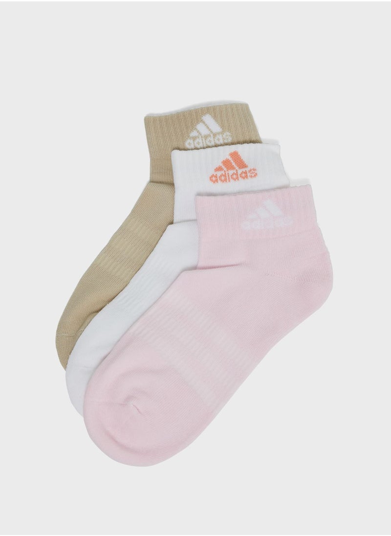 Adidas - 3 Pack Cushioned Sportswear Ankle Socks - Image 1
