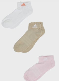3 Pack Cushioned Sportswear Ankle Socks