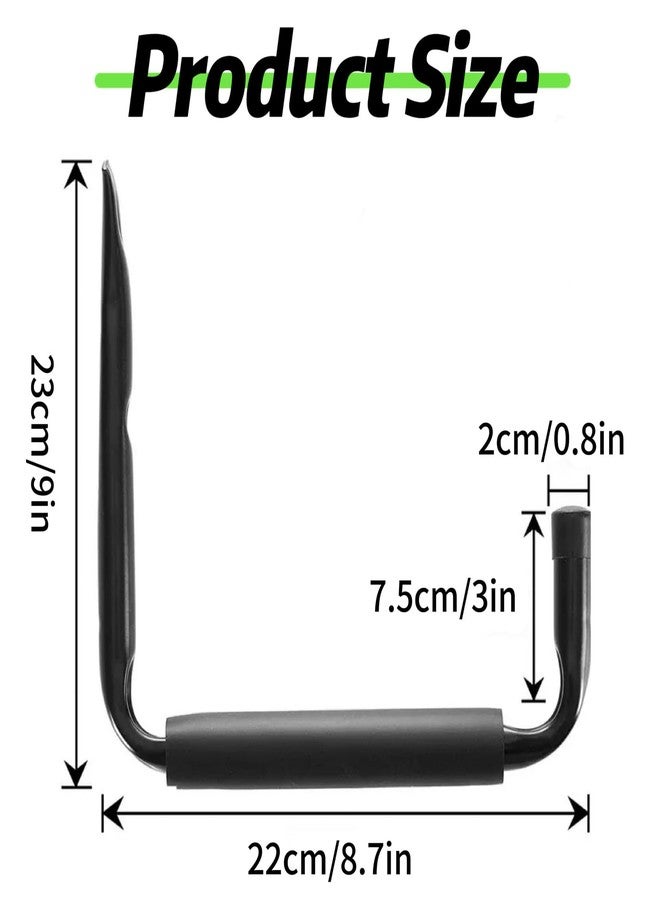 CROISSANT 2Pack Garage Storage Ladder Hook, Suitable for Kayak Hangers for Garage Wall, Heavy Duty Hooks for Hanging 50 lbs - Image 2