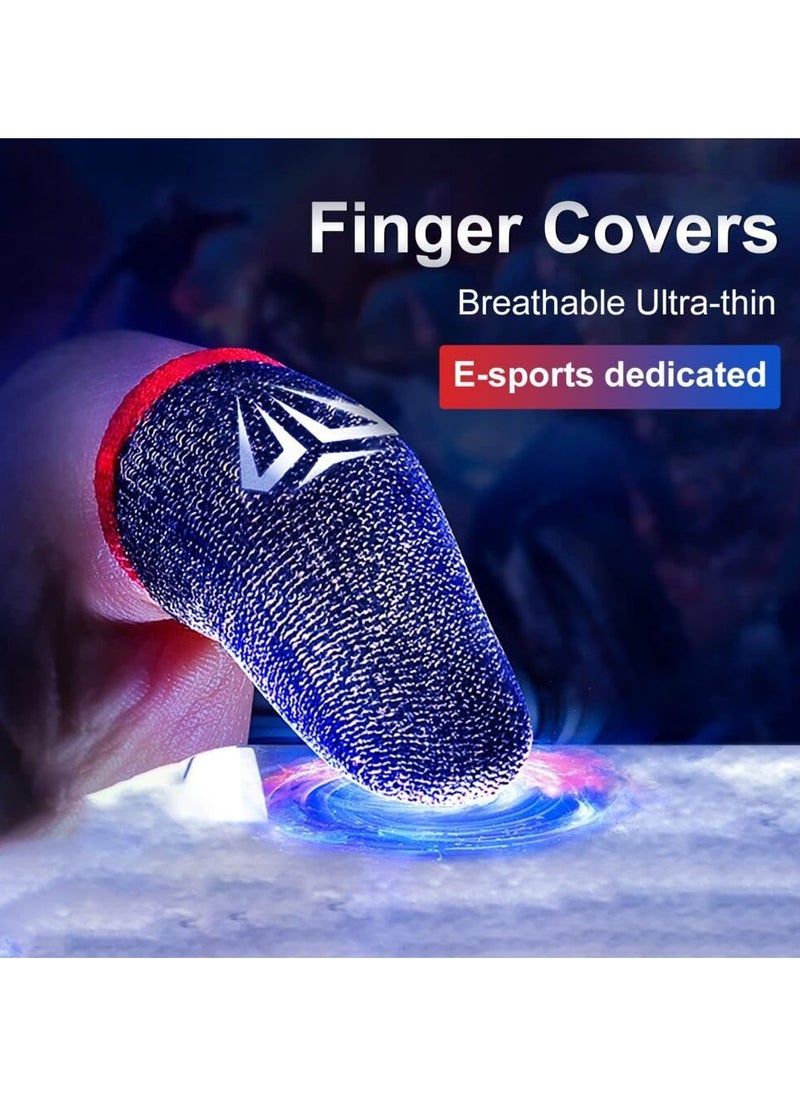 2 Pairs Gaming Finger Sleeves with Box, High-Sensitive Anti-Sweat Breathable Seamless Finger Sleeve