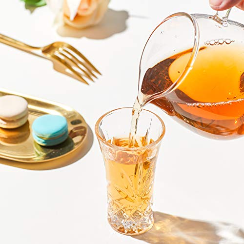 JAIEF Tequila Glasses Heavy Base Shot Glass Cordial Glasses 2 OZ (Set of 6) - Image 5