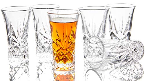 JAIEF Tequila Glasses Heavy Base Shot Glass Cordial Glasses 2 OZ (Set of 6) - Image 1