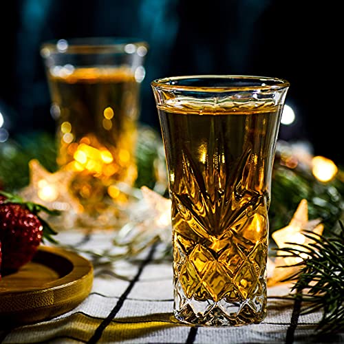 JAIEF Tequila Glasses Heavy Base Shot Glass Cordial Glasses 2 OZ (Set of 6) - Image 4