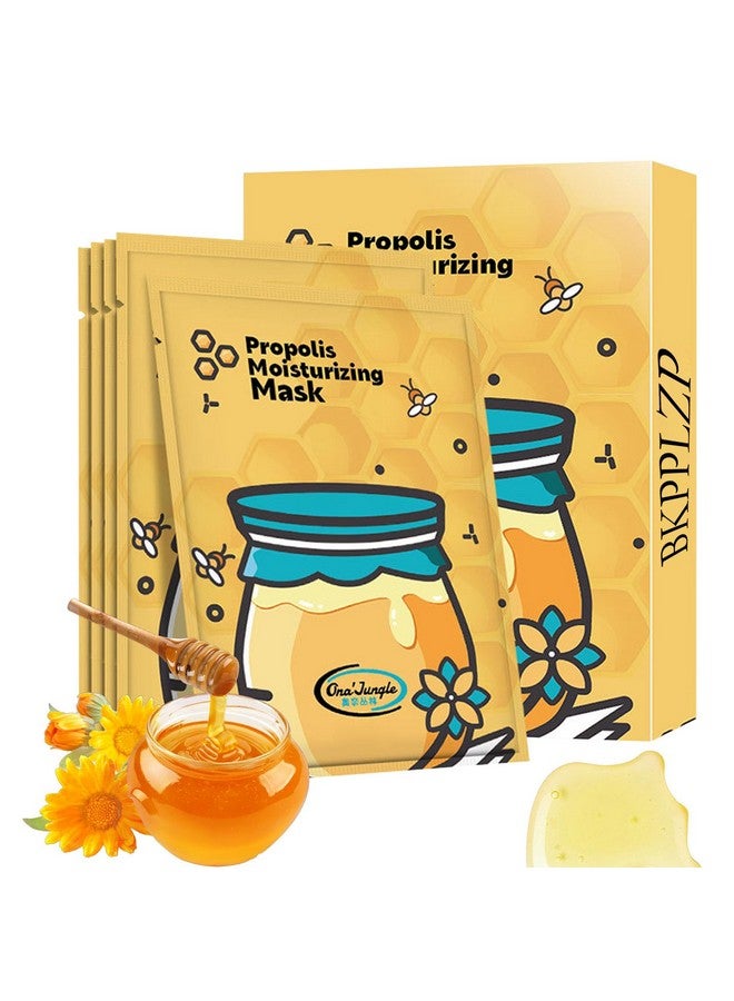 BKPPLZP Sheet Face Mask Setmoisturizing Face Mask Skin Carebrightening & Firming Sheet Maskshydrating Daily Facial Propolis Mask Set For Women10 Pack - Image 1
