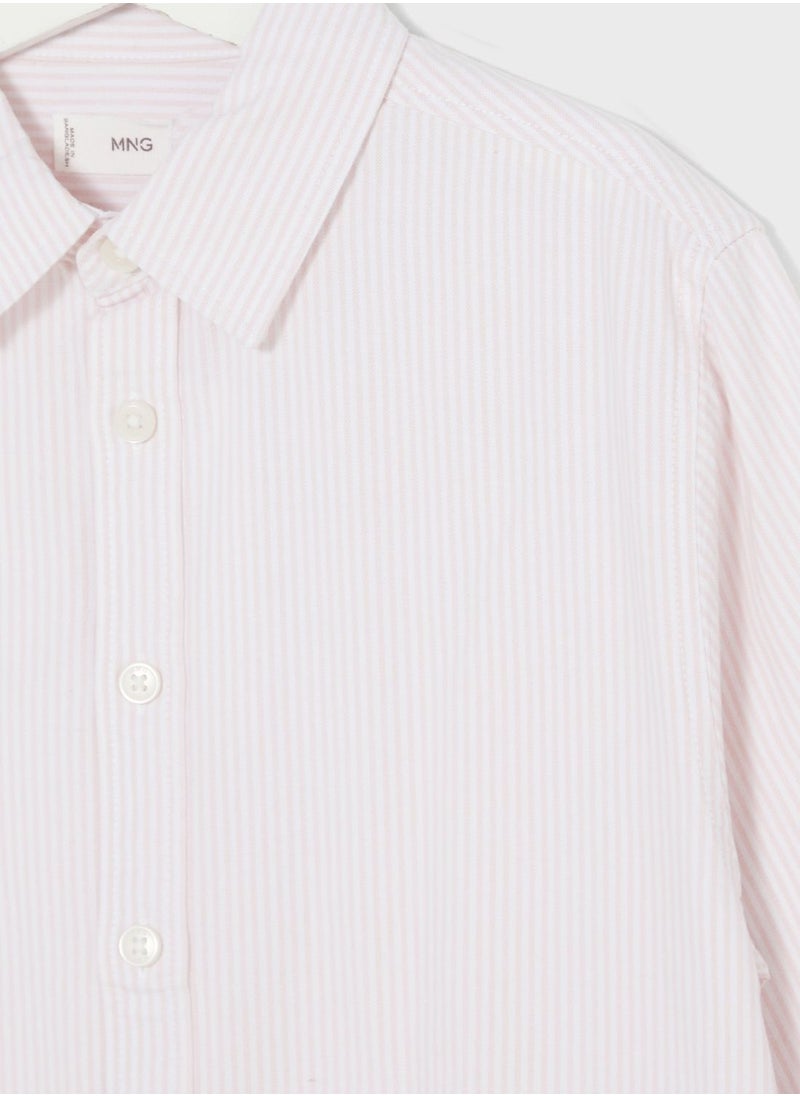 MANGO - Kids Striped Shirt - Image 1