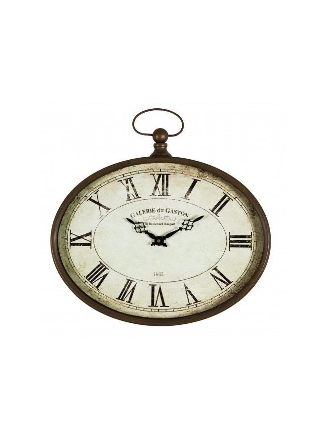 Upper Deck Vintage Style Oval French Wall Clock Galerie du Gaston