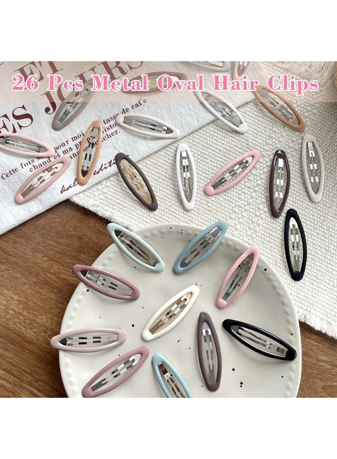 mythos 26 Pcs Metal ellipse Hair Clips No Slip Hair Clips for Women & Girls,Strong Hold Matte Hair Clips for Thick Hair & Thin Hair,Hair Barrettes for Women.Metal ellipse Hair Clips Accessories - Image 4
