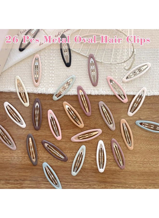 mythos 26 Pcs Metal ellipse Hair Clips No Slip Hair Clips for Women & Girls,Strong Hold Matte Hair Clips for Thick Hair & Thin Hair,Hair Barrettes for Women.Metal ellipse Hair Clips Accessories - Image 3