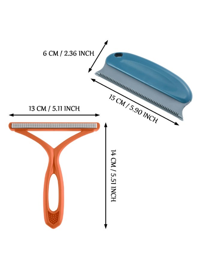 SUNSAR 2 Pcs Pet Hair Carpet Scraper Brush Tool, Reusable Scraper Removal Tool, Portable Cat & Dog Fluff Remover, Non-damaging Pet Hair Remover for Furniture, Cars, Sofas, Pet Beds, Clothes, Blankets, etc - Image 2
