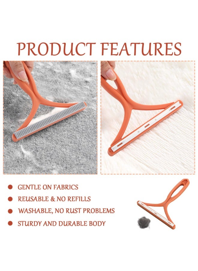 SUNSAR 2 Pcs Pet Hair Carpet Scraper Brush Tool, Reusable Scraper Removal Tool, Portable Cat & Dog Fluff Remover, Non-damaging Pet Hair Remover for Furniture, Cars, Sofas, Pet Beds, Clothes, Blankets, etc - Image 3