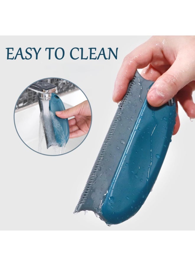 SUNSAR 2 Pcs Pet Hair Carpet Scraper Brush Tool, Reusable Scraper Removal Tool, Portable Cat & Dog Fluff Remover, Non-damaging Pet Hair Remover for Furniture, Cars, Sofas, Pet Beds, Clothes, Blankets, etc - Image 5