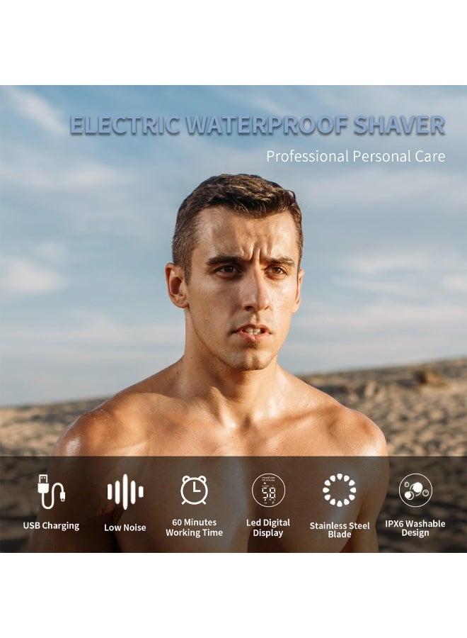 عام مشذب شعر للرجال، قاطعة شعر، قاطعة شعر ذاتية الخدمة مع شاحن كهربائي وتحمل طويل، مشذب لحية. - Image 5