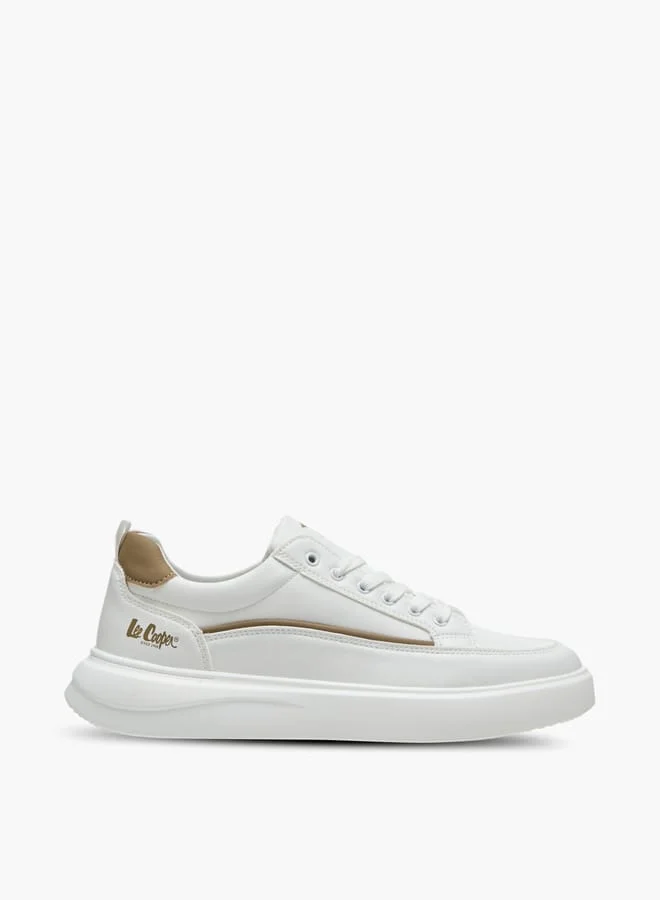 Lee Cooper Men's Panelled Sneakers with Lace-Up Closure