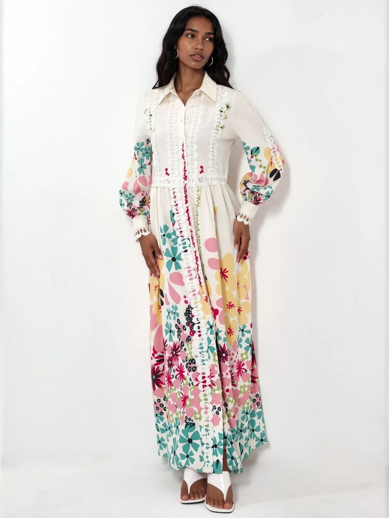 Jennyfer Floral A-line Maxi Dress - Image 2