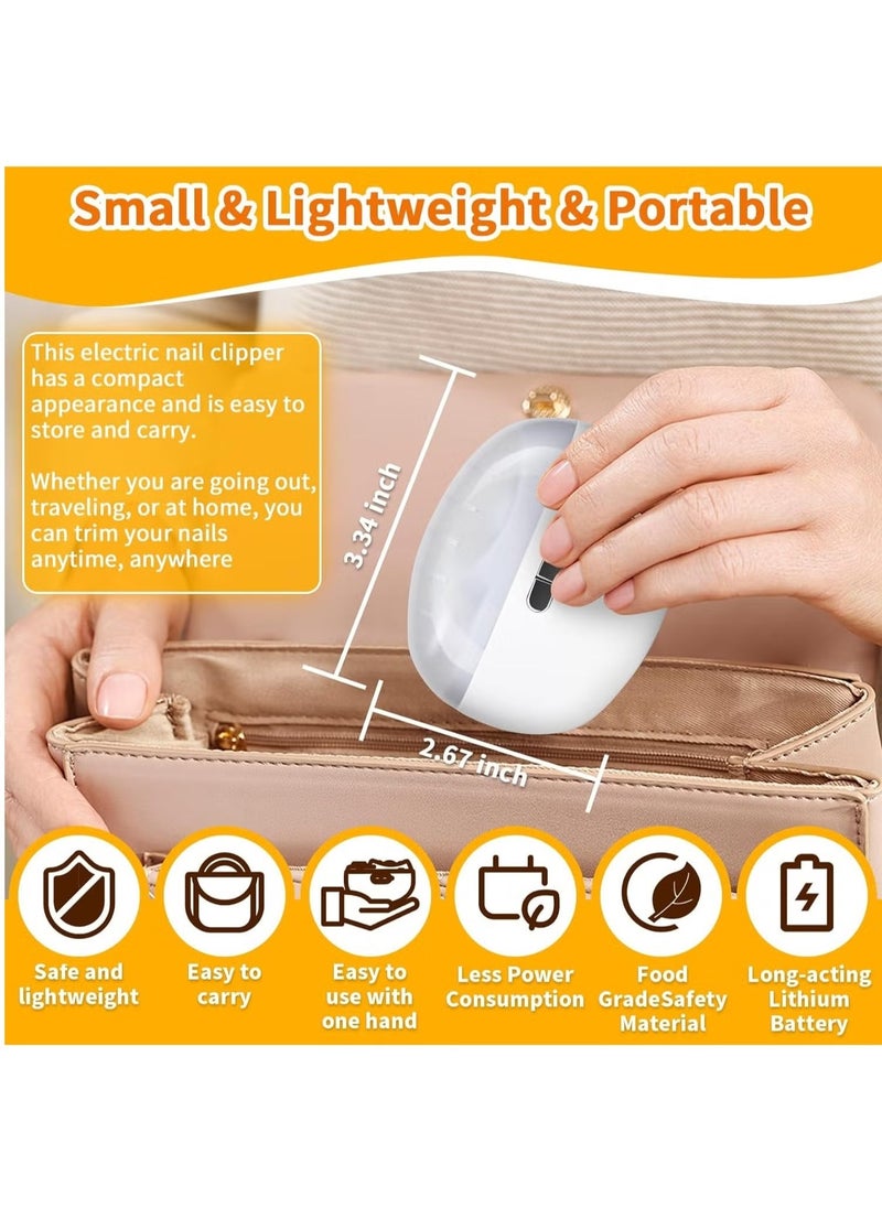 TIGER Electric Nail Clipper – Rechargeable Baby Nail Clippers with Light & Storage – Automatic Nail Trimmer for Babies, Kids, Adults & Seniors – Safe, Quiet, Easy-to-Use Electric Nail Care Tool for All Ages - Image 3
