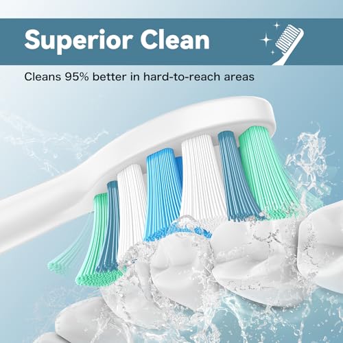 ELFIN Replacement Toothbrush Heads Compatible with Philips Sonicare Electric Toothbrushes, 16 Pack, Snap-on System, Soft Dupont Bristles with Protective Cover - Image 3