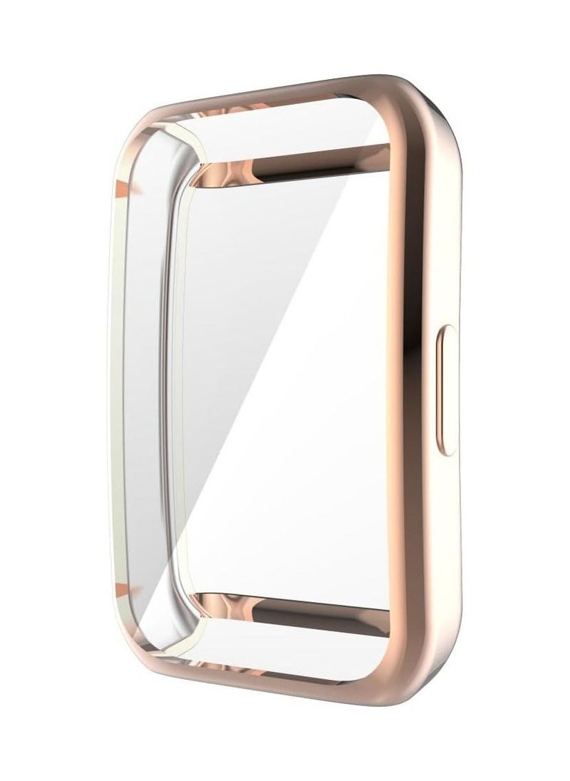 Generic Compatible with Huawei Band 8 / Honor Band 8 Case with Glass Screen Protector, 9H Scratch Resistant Hard PC Protective Cover (Rose Gold)  - Image 2
