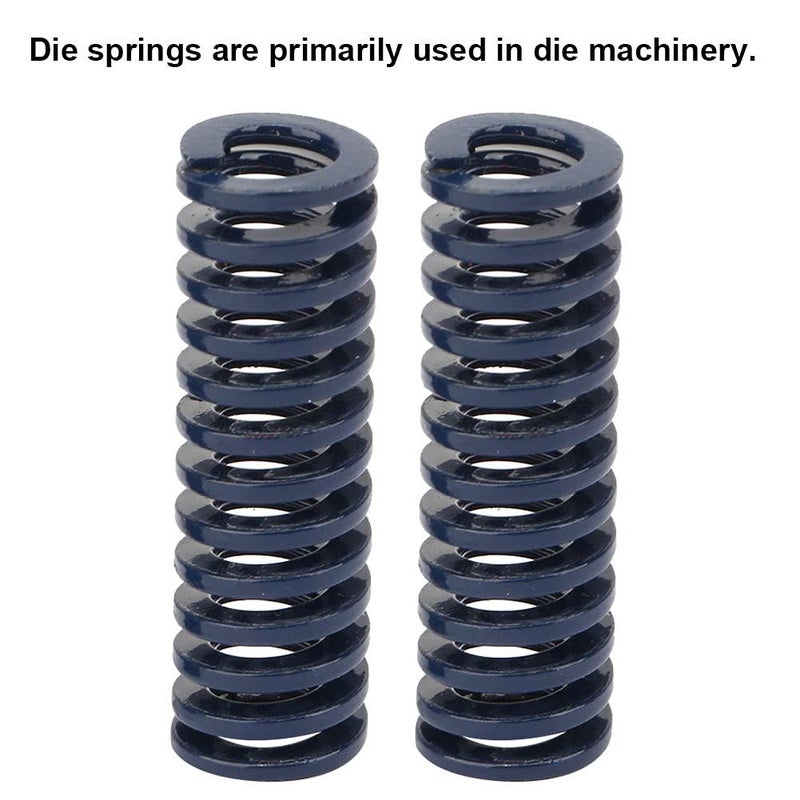 TL10x60mm Machined Steel Die Spring 2 Pack 10mm OD 5mm ID 80mm Load Mould Machinery Elastic Blue - Image 3