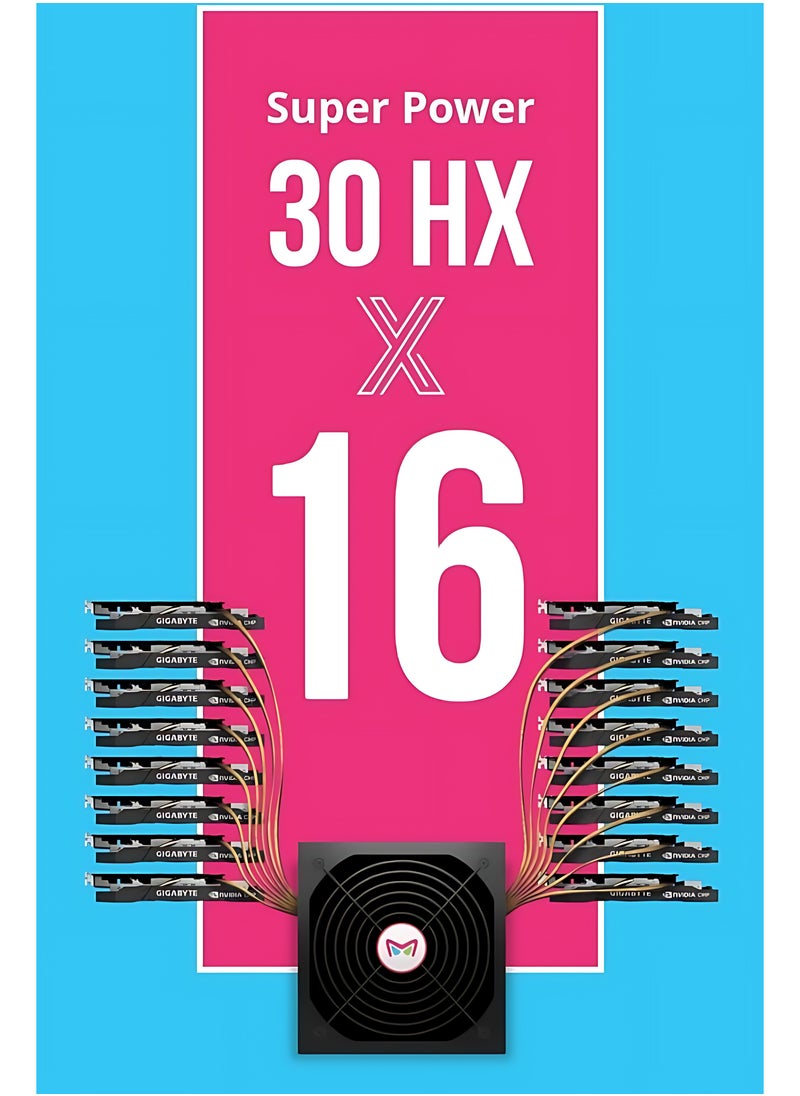 M1 Pro 2200W Power Supply for Mining 8 Graphics cards for Mining and Gaming Psu