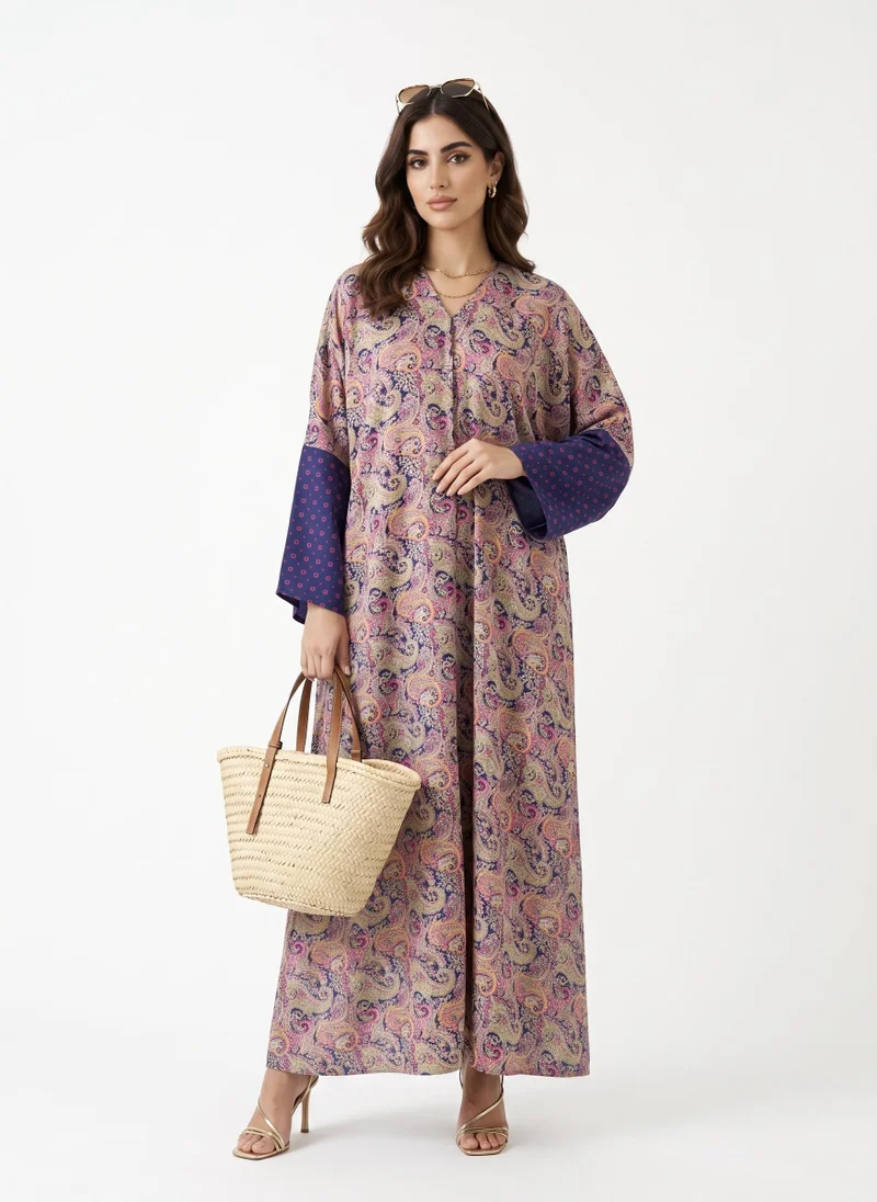 Hadiyath Al Madinah Mosaic Printed Abaya - HM