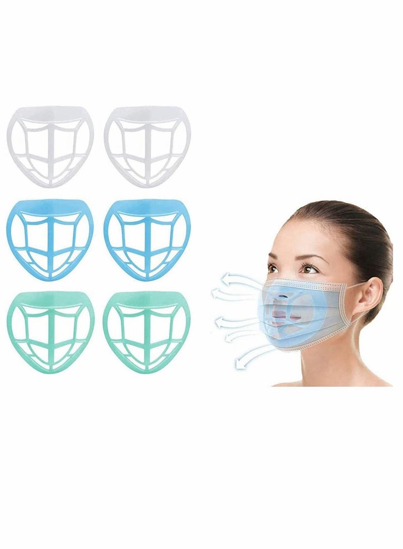 Y&D 6 PCS 3D Bracket Silicone Mask Internal Support Frame Face Comfortable Wearing for Protect Lipstick Help Breathe smoothly Washable Reusable Men Women Kids Adults - Image 1