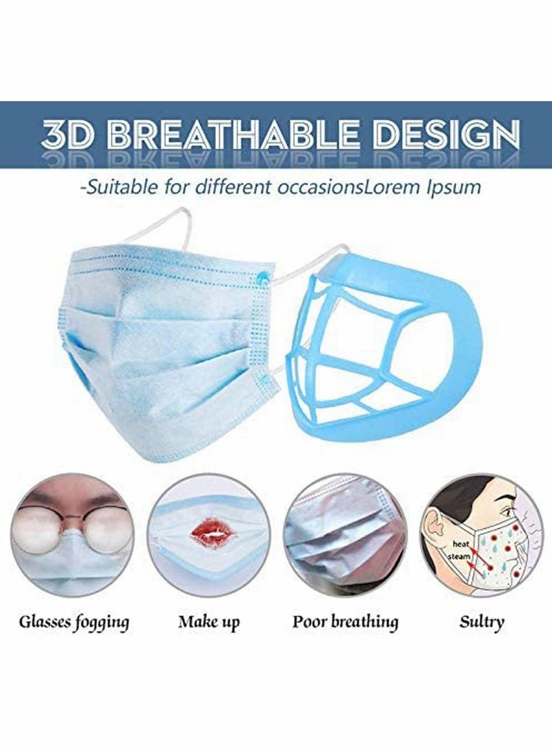 Y&D 6 PCS 3D Bracket Silicone Mask Internal Support Frame Face Comfortable Wearing for Protect Lipstick Help Breathe smoothly Washable Reusable Men Women Kids Adults - Image 3