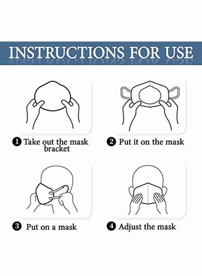 Y&D 6 PCS 3D Bracket Silicone Mask Internal Support Frame Face Comfortable Wearing for Protect Lipstick Help Breathe smoothly Washable Reusable Men Women Kids Adults - Image 4