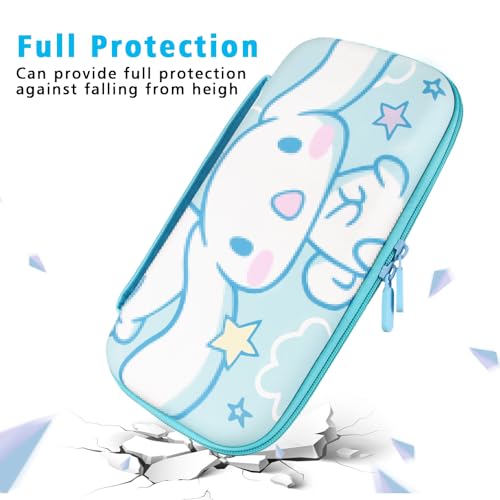 TIKOdirect Carrying Case for Nintendo Switch & OLED Mode, Cute Portable Travel Bag with 10 Game Card Slots Inner Storage Bag for Nintendo Switch Console Joy-Con & Accessories, Blue - Image 2