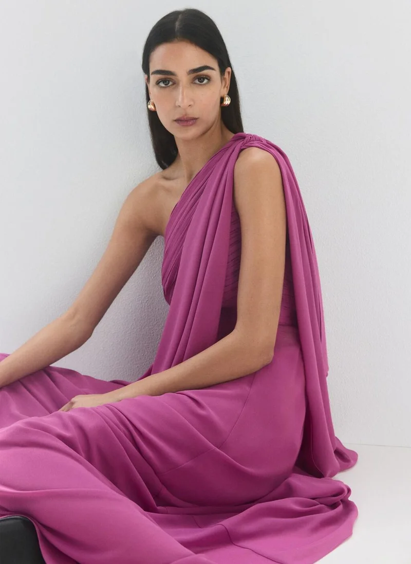 MANGO  Knot asymmetric dress for Women | Best Price UAE