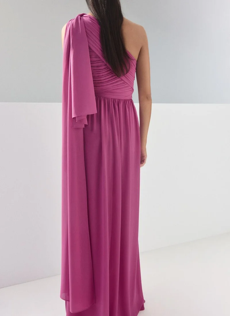 MANGO Knot asymmetric dress