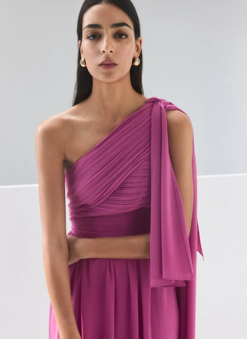 MANGO  Knot asymmetric dress for Women | Best Price UAE