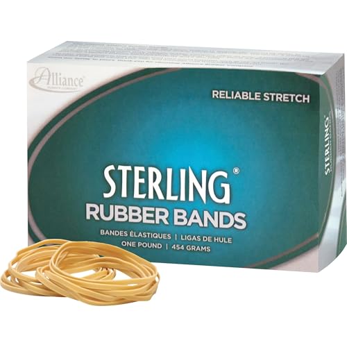 Alliance Rubber 24545 Sterling Rubber Bands Size #54, 1 lb Box (Assorted sizes, Natural Crepe) - Image 5
