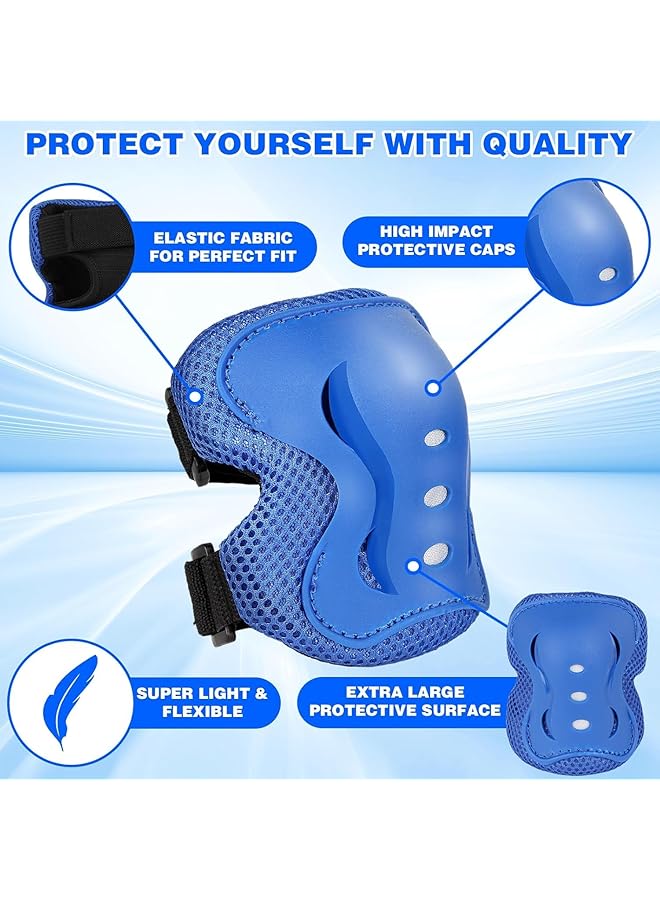 X spring Kids Knee And Elbow Pads Kids Knee Pads And Elbow Pads Set Youth Skate Guards Knee And Elbow Pads For Girls Boys Protective Gear Set For Skating Cycling Bike Rollerblading Scooter Sports - Image 4