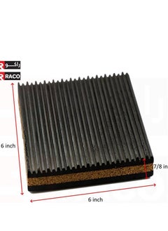 RACO RACO Anti Vibration Pad-Rubber/Cork Vibration Isolation Pads Pack of 4 (3 inch x 3 inch)  - Image 2
