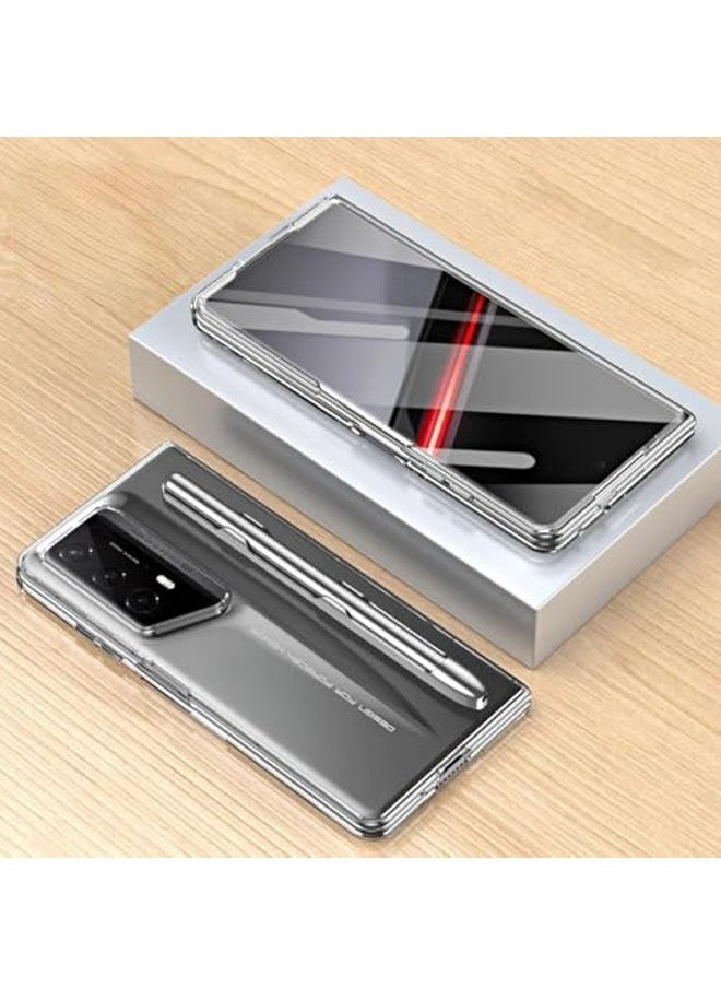 General Case Compatible with Honor Magic V2 RSR Porsche Design with Stylus Pen, 360 Full Coverage AG Frosting Cover Comes with Glass Front Film Ultra-thin Protective Case 