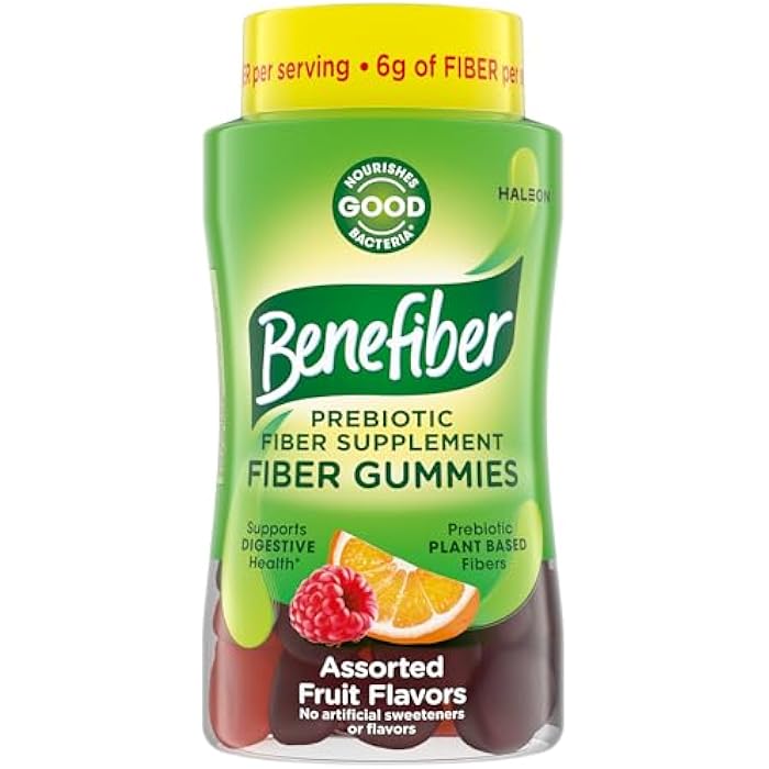 Benefiber Prebiotic Fiber Supplement Gummies for Digestive Health, Assorted Fruit Flavor - 81 Count - Image 1