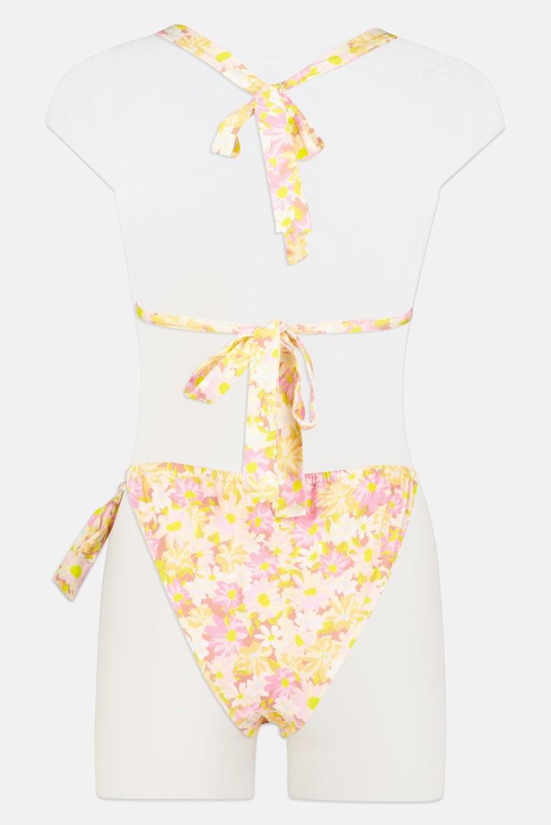 Hurley Women 2 Pcs Non Padded Floral Print Bikini Set, Multicolor - Image 3